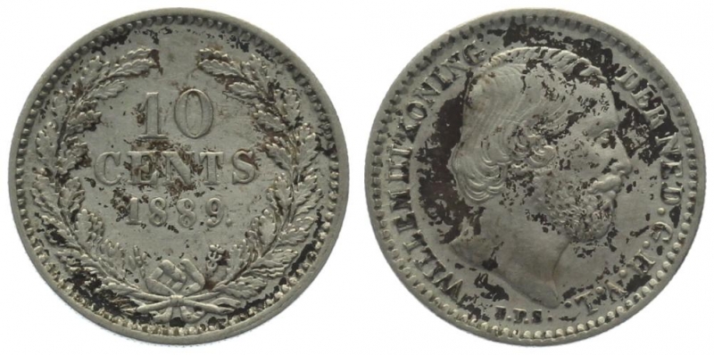 Niederlande 10 Cents 1889 - William III.
